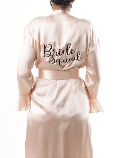 Silk Bride Squad Robe - The Lumiere Co